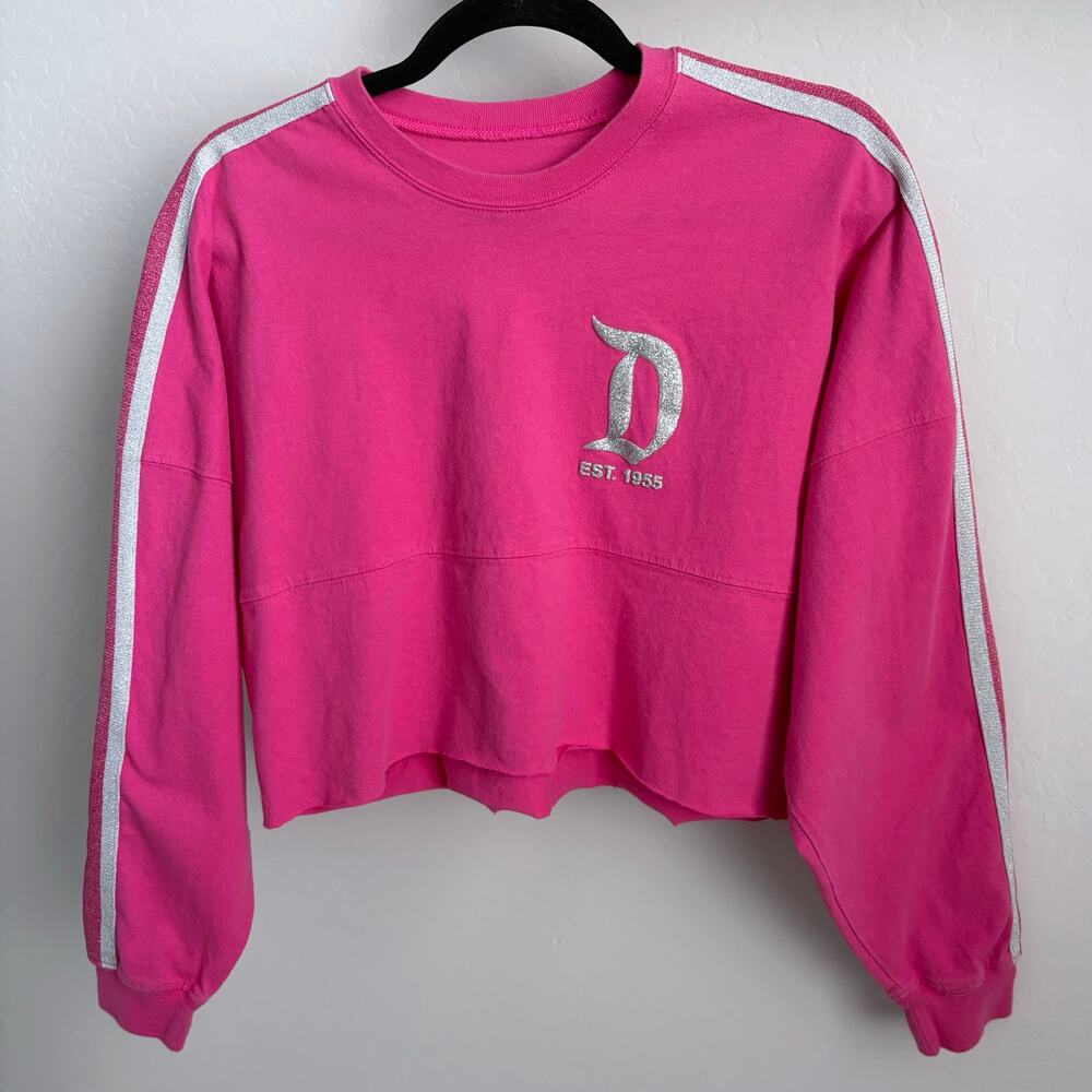 Disney Parks Disneyland Resort Cropped Spirit Jersey Small Pink Casual Feminine